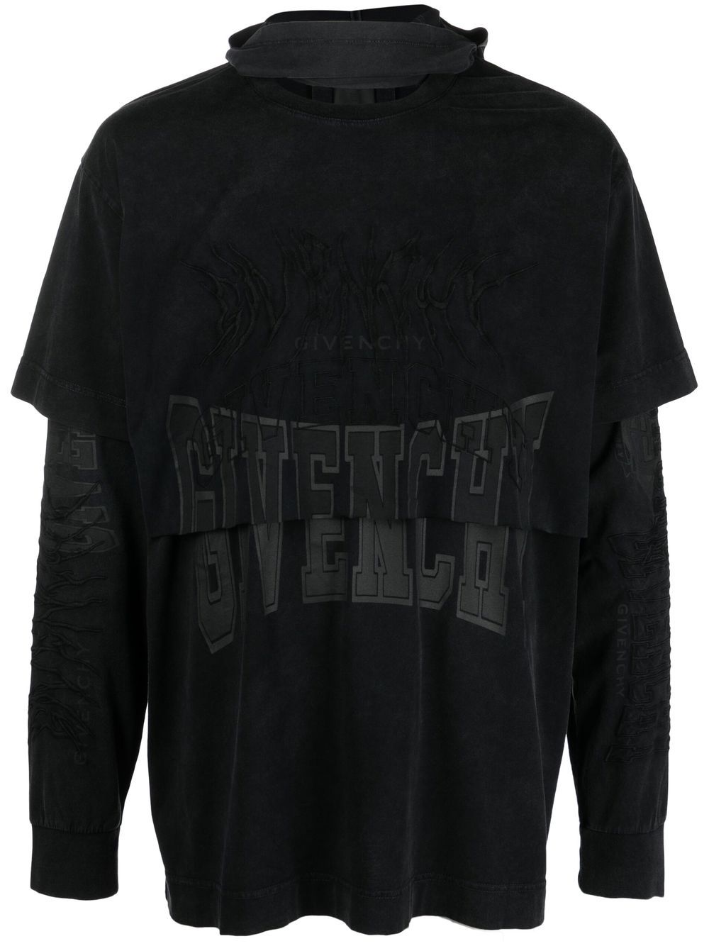 Givenchy ジバンシィ ロゴ ロングTシャツ | ブラック | FARFETCH JP