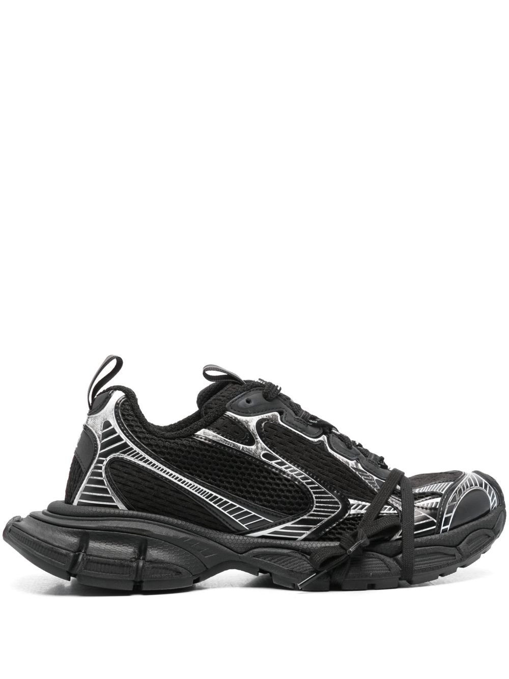 Balenciaga 3XL Panelled Sneakers | Black | FARFETCH IN