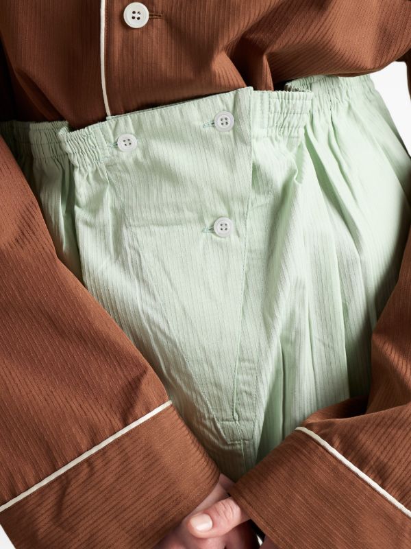 Prada ギャザースカート | グリーン | FARFETCH JP