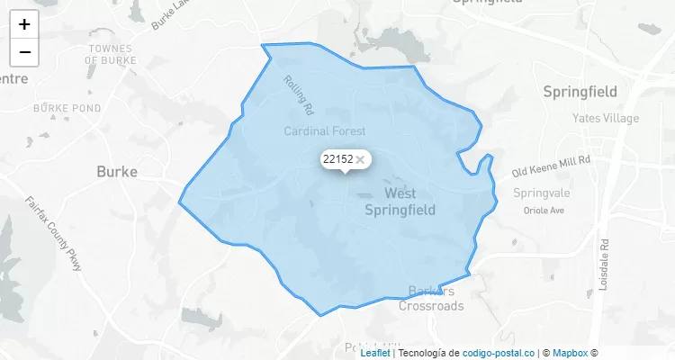 22152 ZIP Code - United States