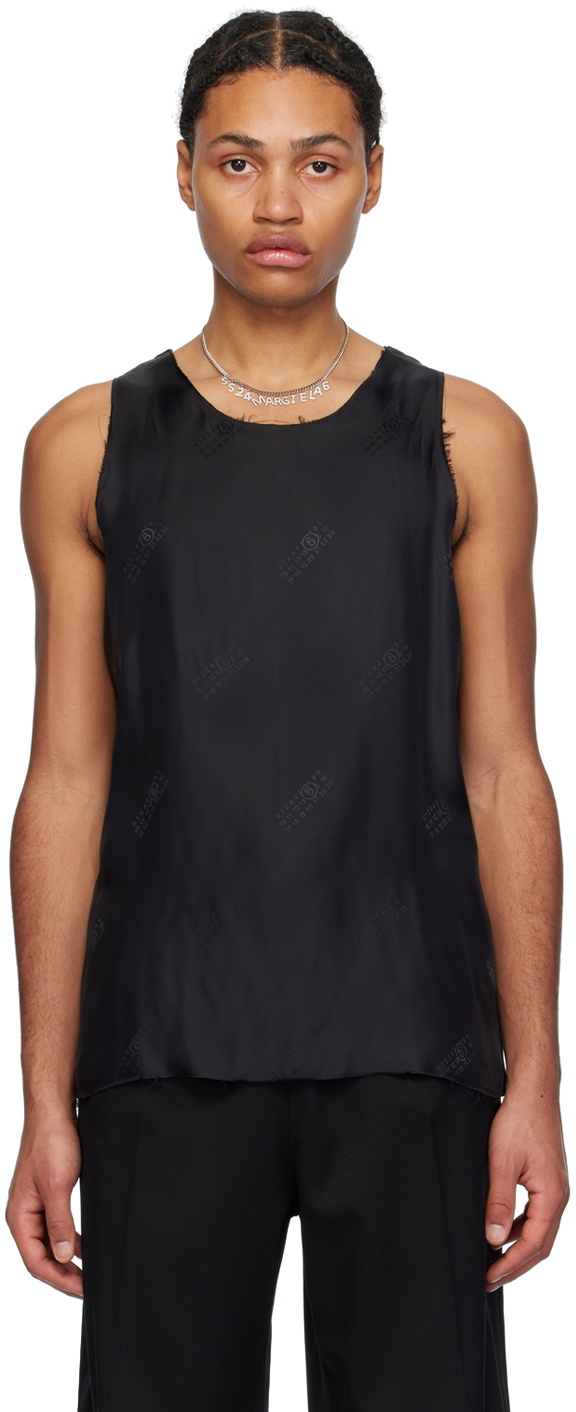 MM6 Maison Margiela Black Paneled Tank Top MM6 Maison Margiela