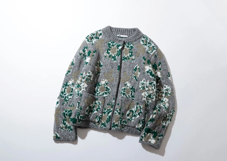 ZARA新作】ノスタルジックな花柄ニットがレトロで可愛い！冬のコーデを