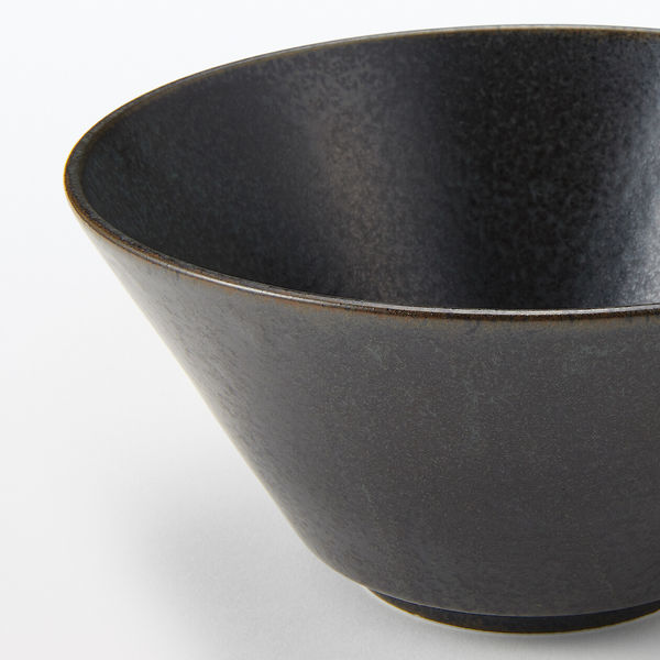 無印良品 美濃焼 麺鉢 黒釉 約直径18.8cm 1セット（1個×5） 良品計画