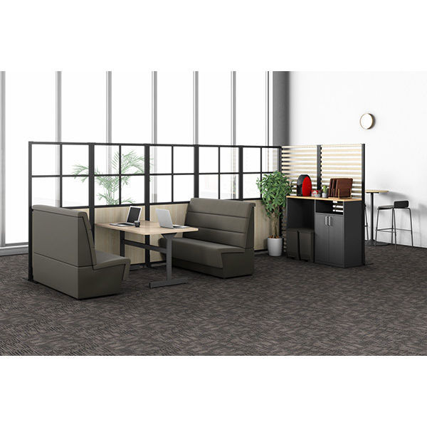 半透明パーテーション ブラックフレーム 半透明パーテーション