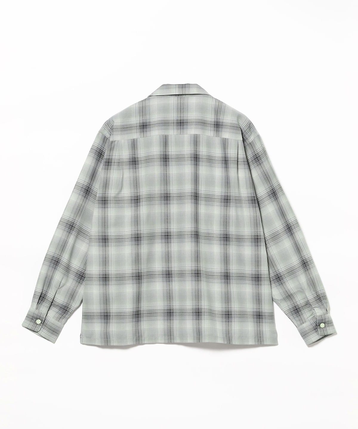 BEAMS（ビームス）オンブレチェック オープンカラー シャツ（シャツ