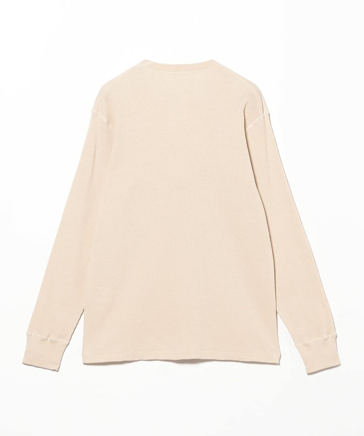 BEAMS COMOLI / Cotton Cashmere Waffle Long Sleeve Crew T-Shirt