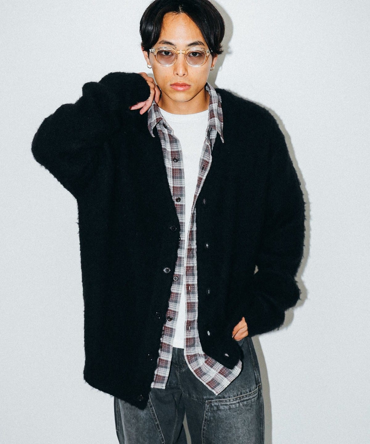 BEAMS（ビームス）7ゲージ ソリッドシャギー カーディガン（トップス