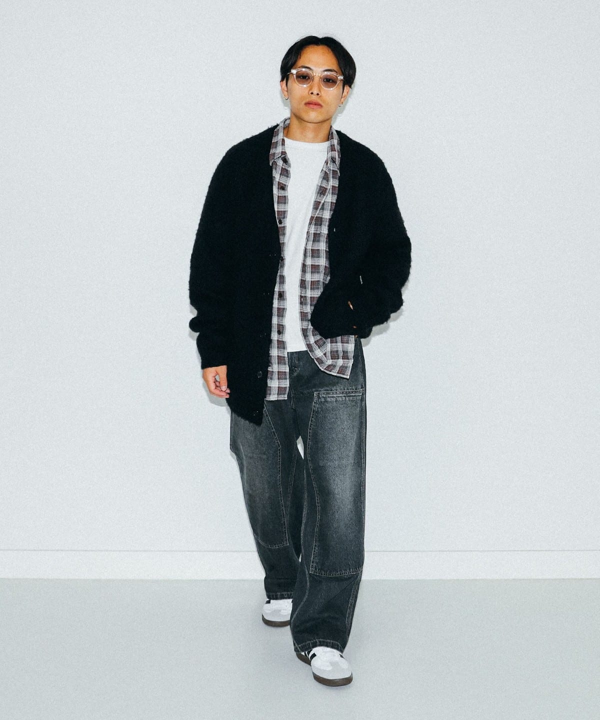 BEAMS 7 gauge solid shaggy cardigan (tops BEAMS cardigans) for