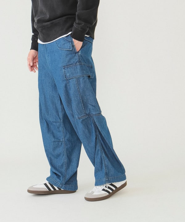 BEAMS（ビームス）ビッグ 6ポケット デニム カーゴパンツ（パンツ