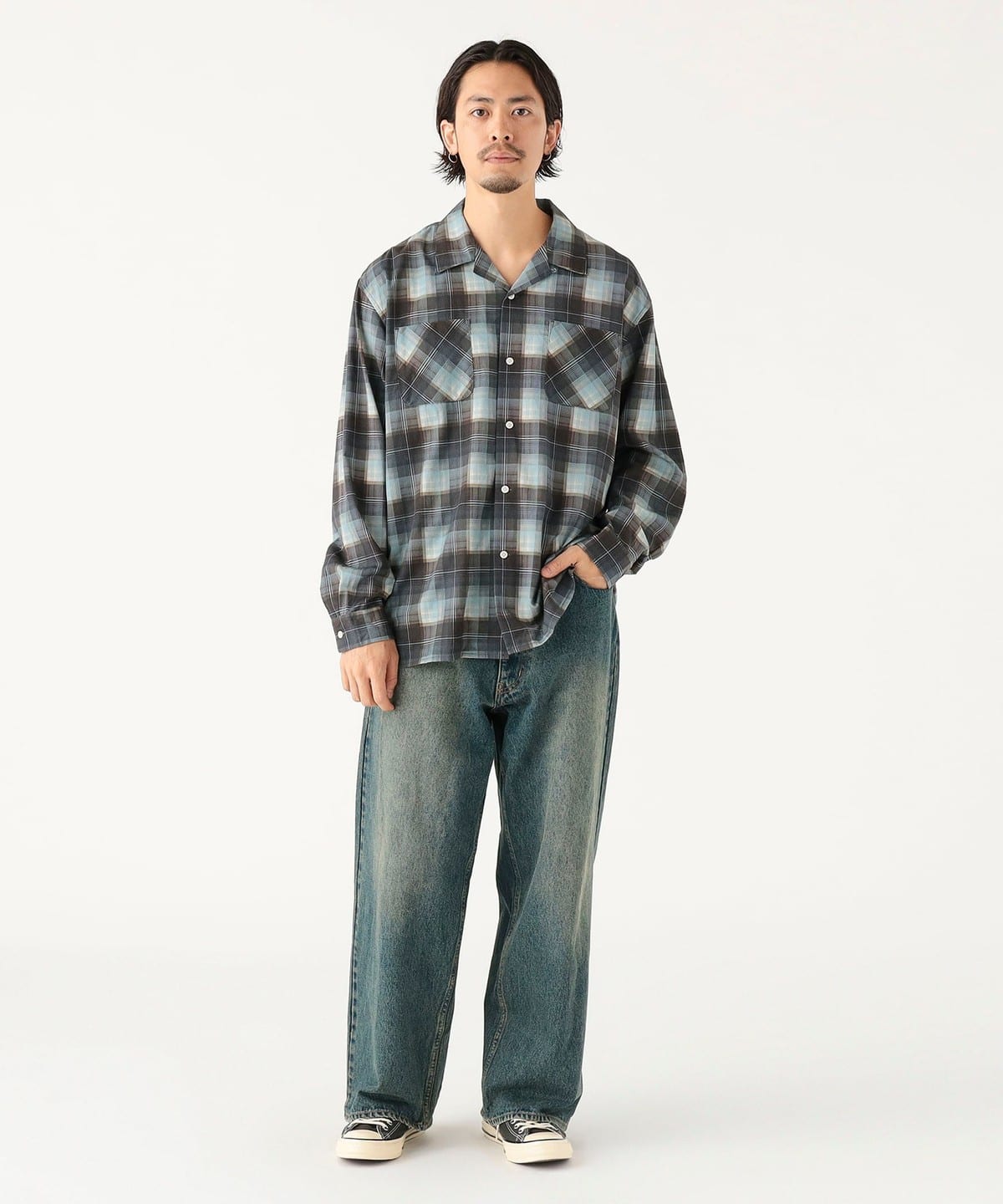 B:MING by BEAMS（ビーミング by ビームス）プリント オンブレチェック