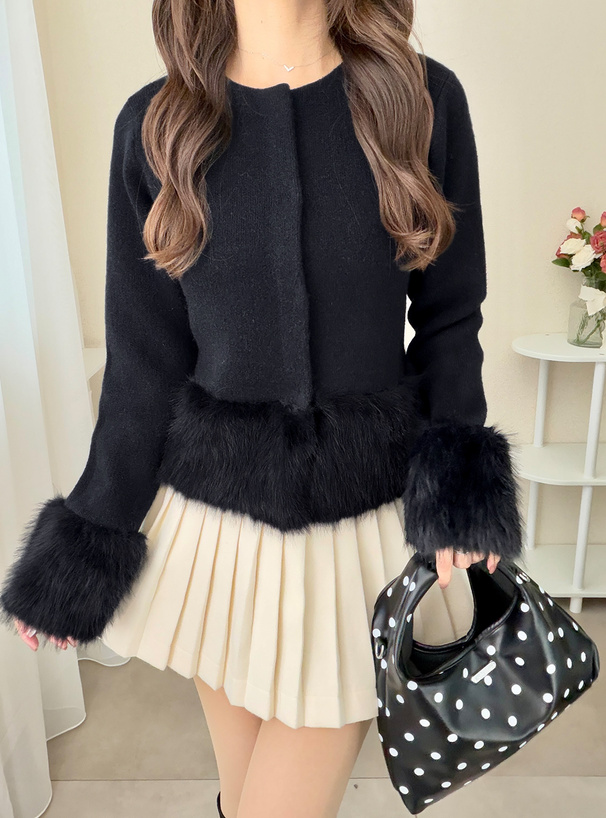 ファーニットカーディガン[an1926] | レディースファッション通販の