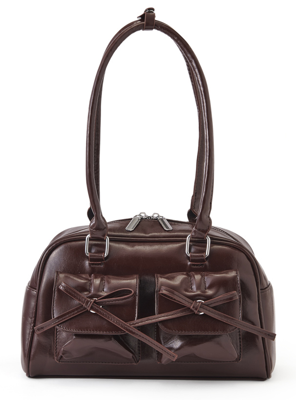 リボンポケットエナメルボストンバッグ[ana20] | レディース