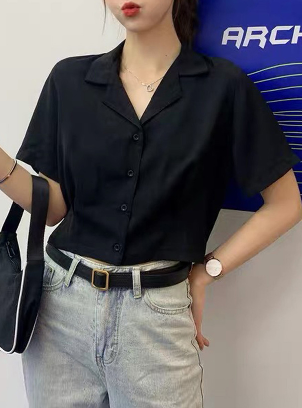 オープンカラーショートシャツ[at728] | レディースファッション通販の