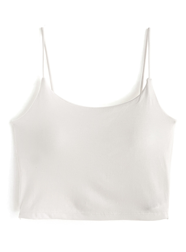 パッド入りバックオープンクロップド丈キャミソール[at2028
