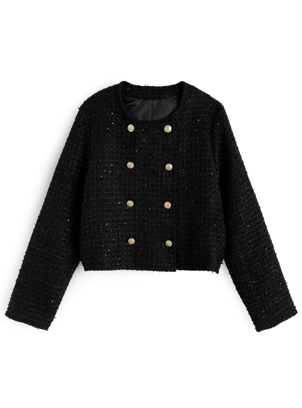2Wayレースダブルボタンツイードジャケット[gn554] | レディース