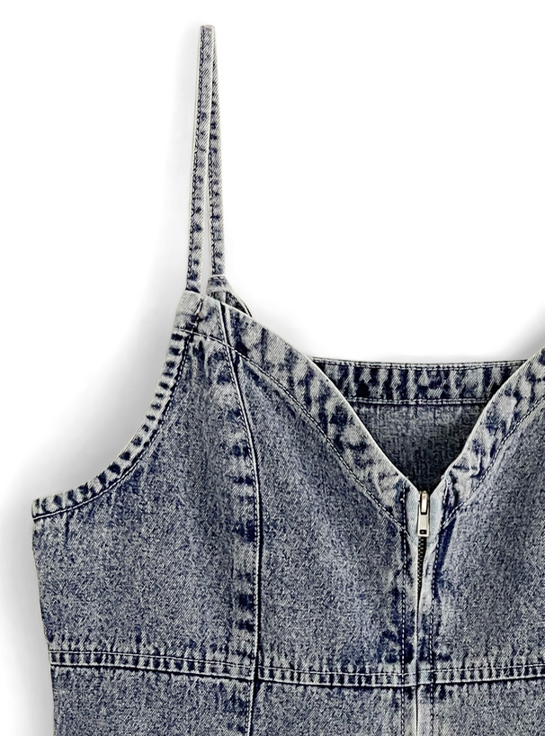 フロントジップデニムキャミソール[gn127] | レディースファッション