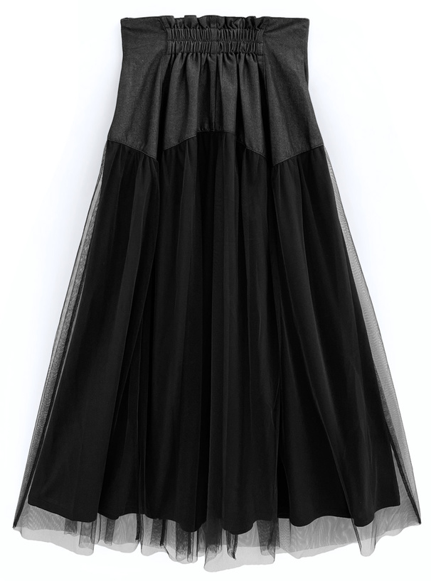 デニムチュールフレアスカート[gn230] | レディースファッション通販の