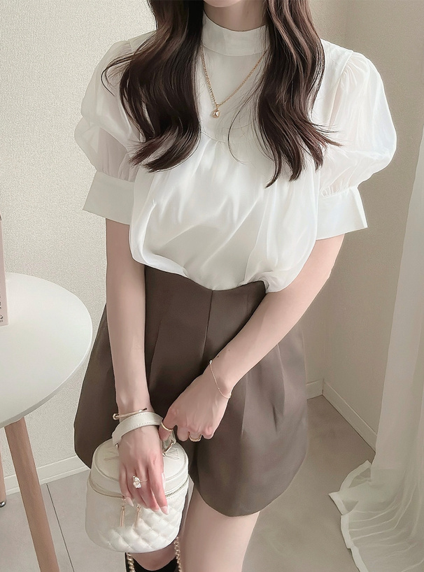 シアードッキングパフスリーブブラウス[gn231] | レディース