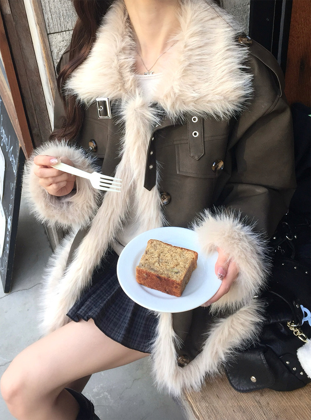 襟2Wayファーレザージャケット[gc321] | レディースファッション通販の