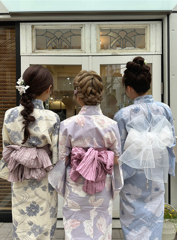 水彩花柄浴衣セット[gi1410] | レディースファッション通販のグレイル