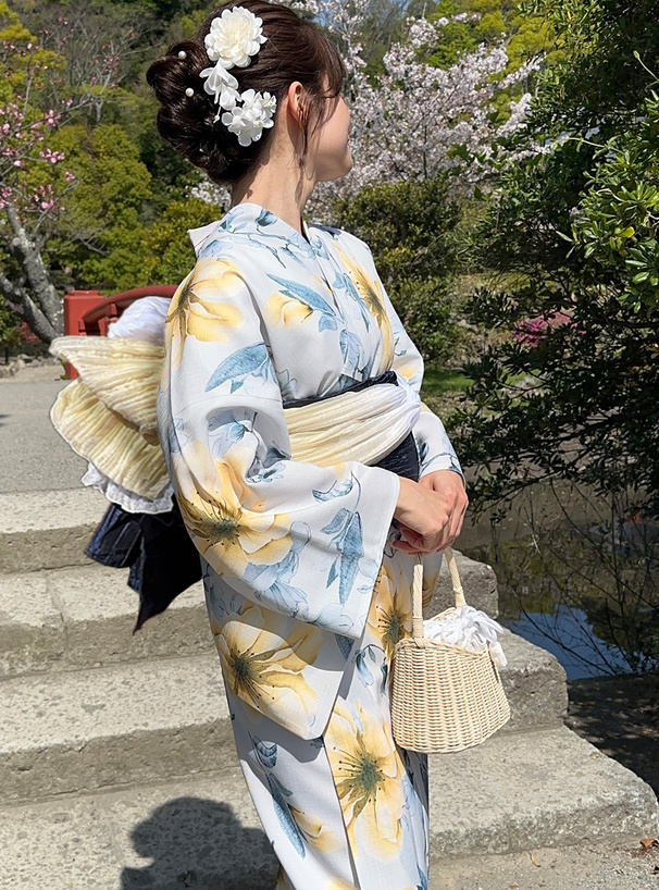 水彩花柄浴衣セット[gi1517] | レディースファッション通販のグレイル