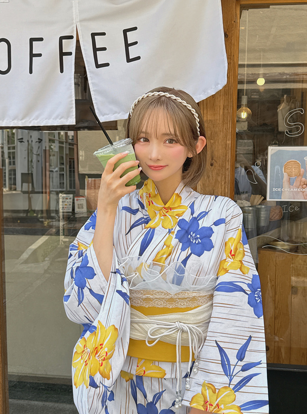 百合浴衣セット[gi1302] | レディースファッション通販のグレイル(GRL