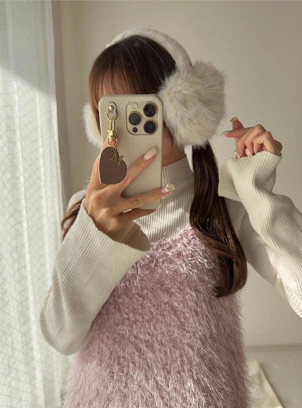 ハートファーイヤーマフラー[dd413] | レディースファッション通販の