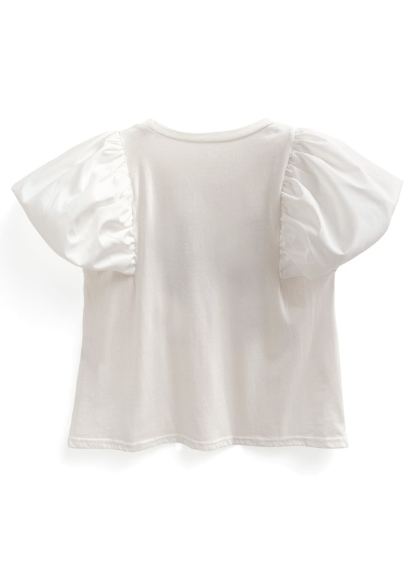 バルーンスリーブリボンプリントTシャツ[dh1302] | レディース