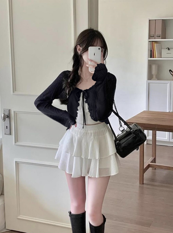 リボンフレアスリーブニットボレロ[dr682] | レディースファッション