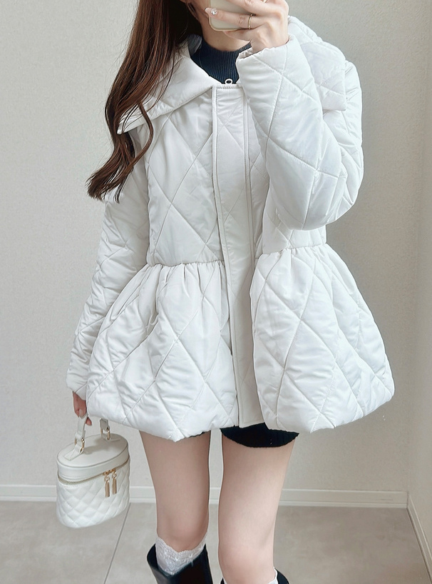 キルティングペプラムジャケット[kd88] | レディースファッション通販