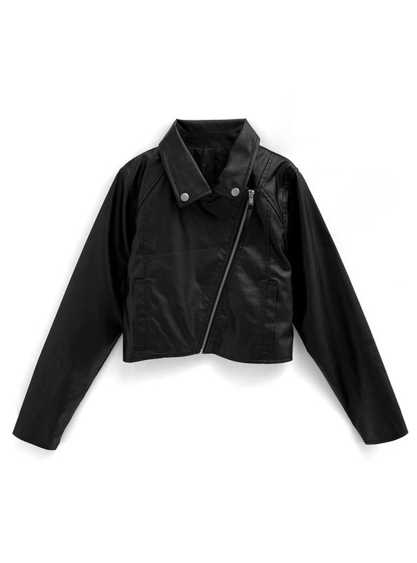 ショート丈レザーライダースジャケット[kd92] | レディース