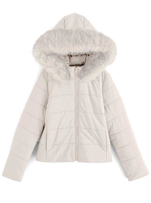 ベルト付きファー中綿ダウンジャケット[kd36] | レディース