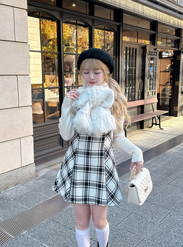 シャギーニットマフラー[kk034] | レディースファッション通販の