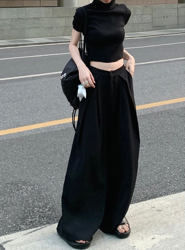 タックワイドパンツ[ks007] | レディースファッション通販のグレイル