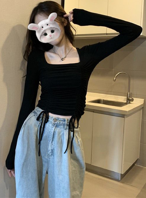 スクエアネックドロストトップス[ks156] | レディースファッション通販