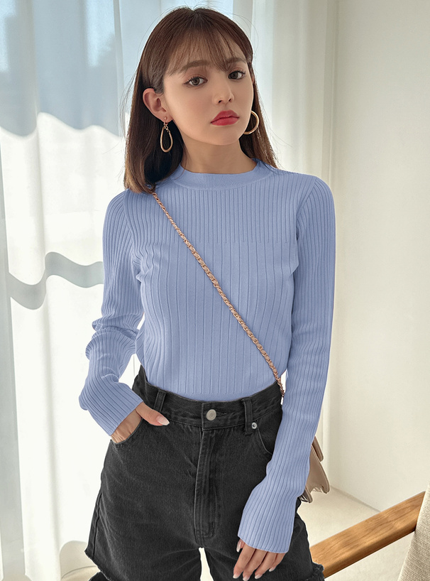 リブニットトップス[kz226] | レディースファッション通販のグレイル