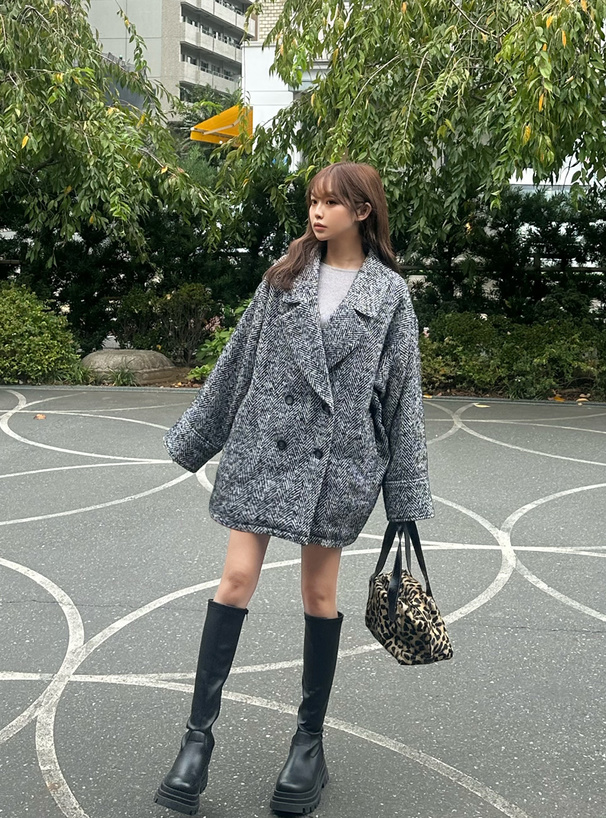 ヘリンボーンコクーンコート[k9370f] | レディースファッション通販の