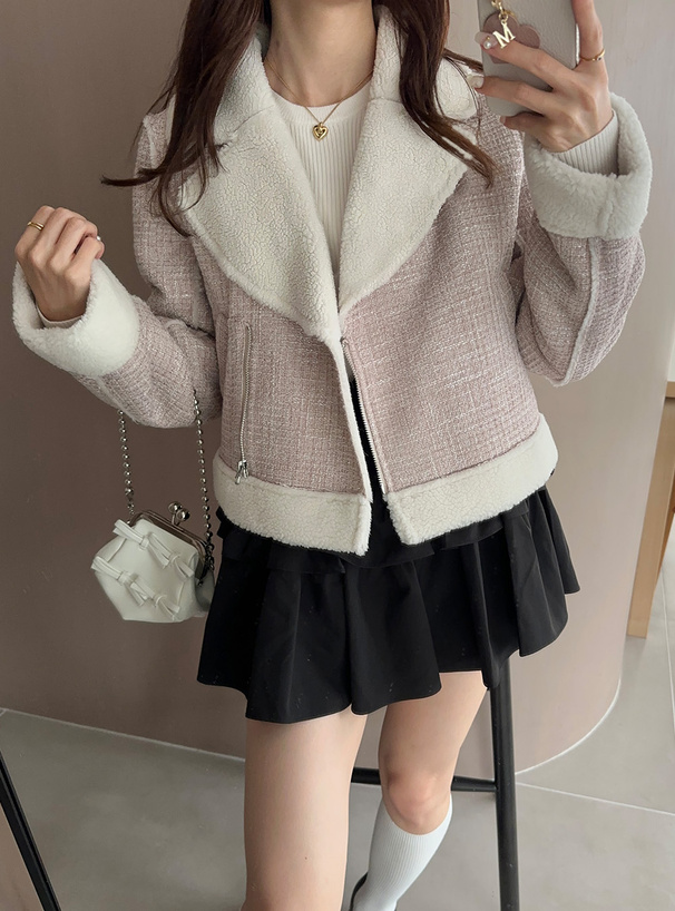 ボアラメツイードジャケット[k9373f] | レディースファッション通販の