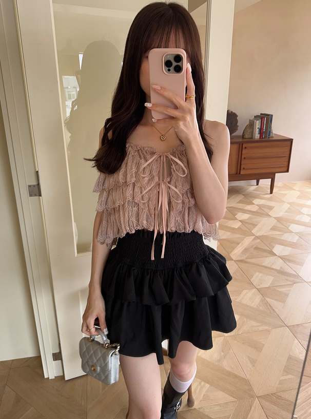 レースリボンフリルキャミビスチェ[on275] | レディースファッション