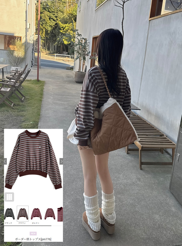 ボーダー柄トップス[pm776] | レディースファッション通販のグレイル