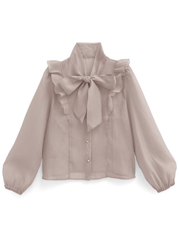 シアーボウタイフリルブラウス[pp178] | レディースファッション通販の