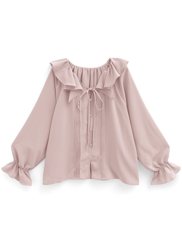 ピンタックフリルリボンブラウス[ta157] | レディースファッション通販