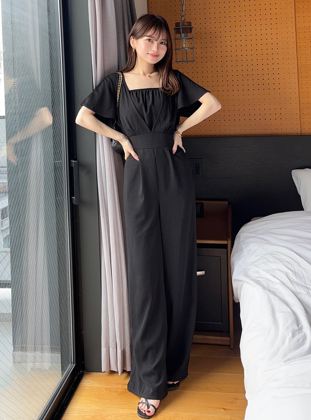 カシュクールフレアスリーブオールインワン[tg637] | レディース