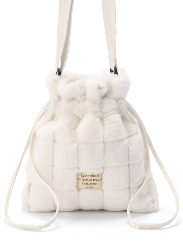 ファーショルダー巾着バッグ[tr707] | レディースファッション通販の