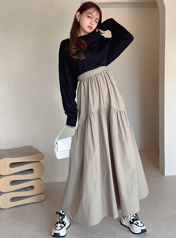 カットオフルーズショート丈ロンT[ze656] | レディースファッション