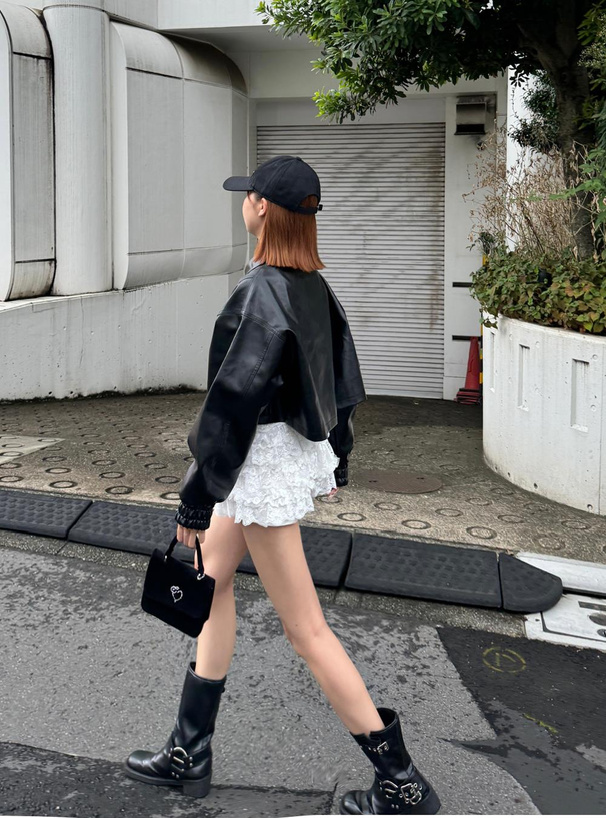 レザーショート丈ジャケット[ze864] | レディースファッション通販の