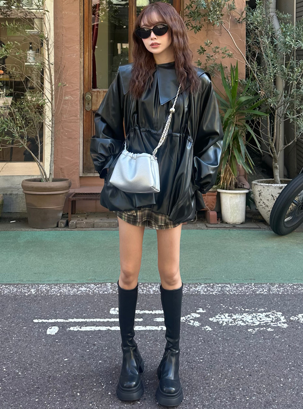 ビッグカラーレザージャケット[ze865] | レディースファッション通販の