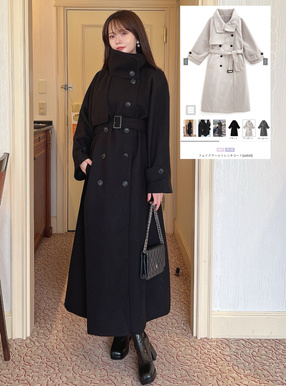 フェイクウールトレンチコート[ze843] | レディースファッション通販の