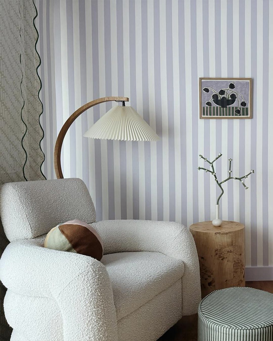 Snoozer Cream Boucle Nursery Swivel Glider Chair by Leanne Ford +