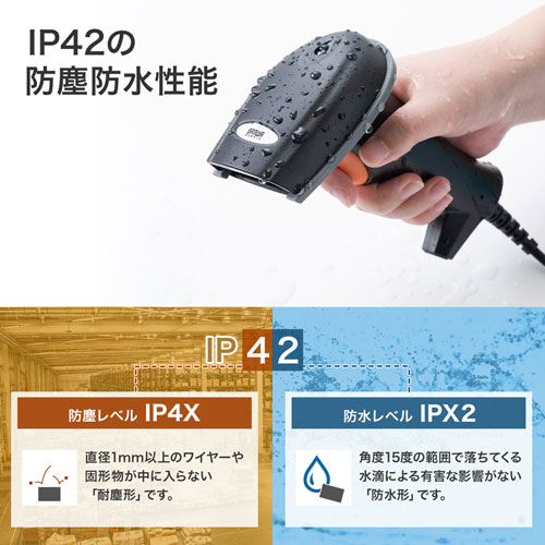 バーコードリーダー（2次元・1次元・QRコード・JAN・USB接続） BCR-005